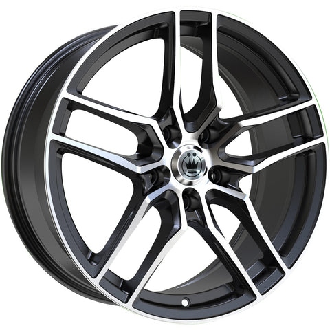 Konig Intention Gloss Black w/ Machined Spoke Faces and Outer Lip 16x7.5 | 5x108 (IO76508455)