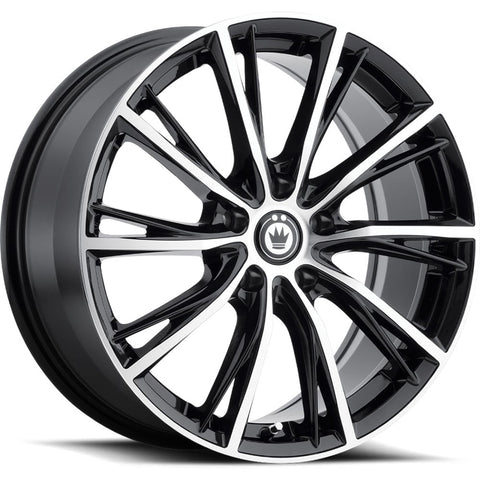 Konig Impression Gloss Black w/ Machined Spoke Edge and Outer Lip Ring 16x7.5 | 5x112 (IP76512455)