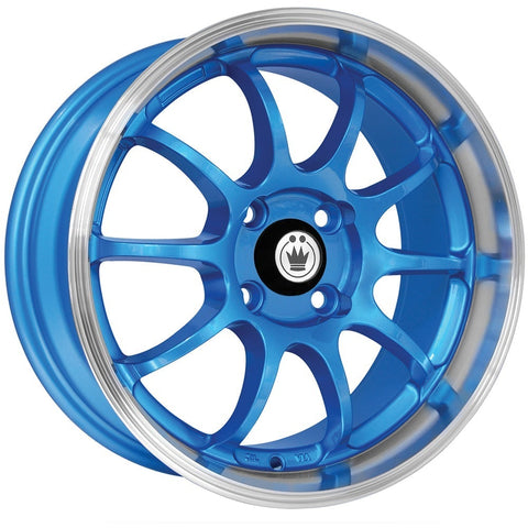 Konig Lightning Blue w/ Machined Lip 15x7 | 4x100 (LI57100383)