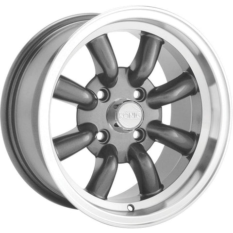 Konig Rewind Graphite w/ Machined Lip 15x7 | 4x110 (RW75110206)