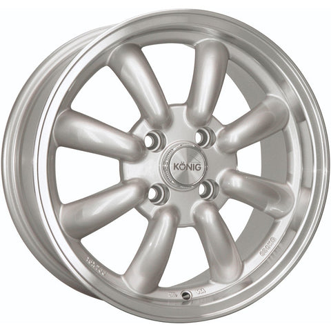 Konig Rewind Silver w/ Machined Lip 15x7 | 4x110 (RW7511020S)