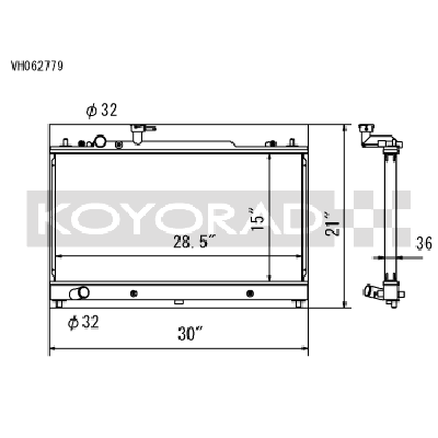 Koyorad Aluminum Performance Radiator | 2006-2008 Mazdaspeed6