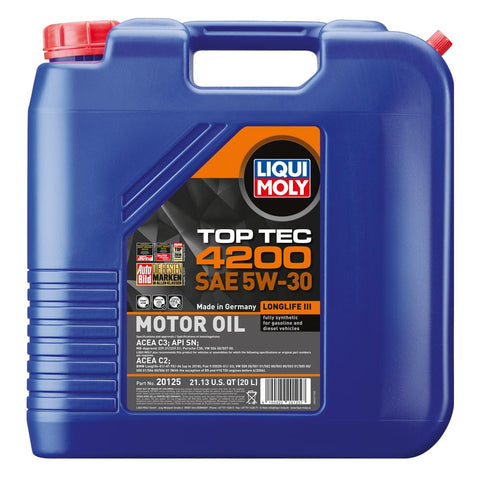 Liqui Moly 20L Top Tec 4200 Motor Oil 5W-30 (20125)