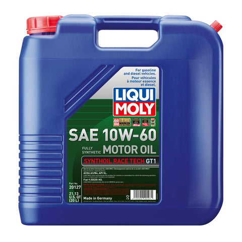 Liqui Moly 20L Synthoil Race Tech GT1 Motor Oil 10W-60 (20127)