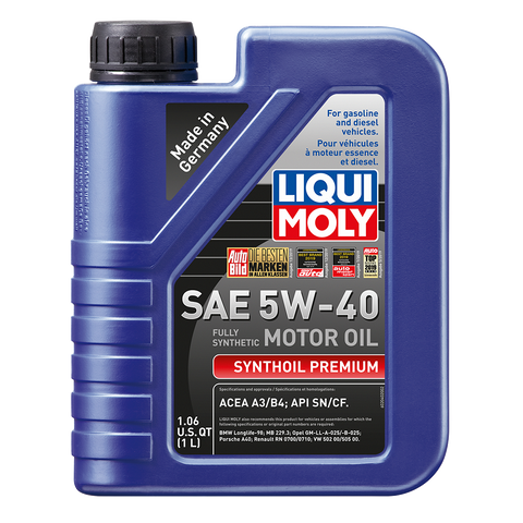 LIQUI MOLY 1L Synthoil Premium Motor Oil SAE 5W-40 (2040)