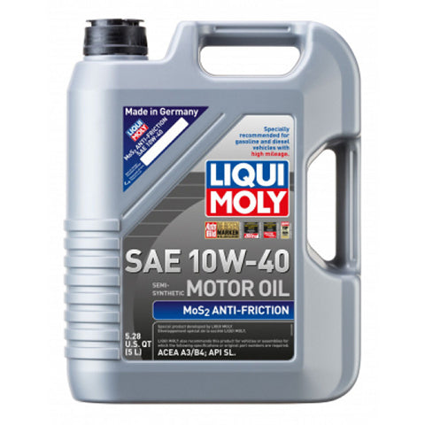 LIQUI MOLY 5L MoS2 Anti-Friction Motor Oil 10W-40 (2043)