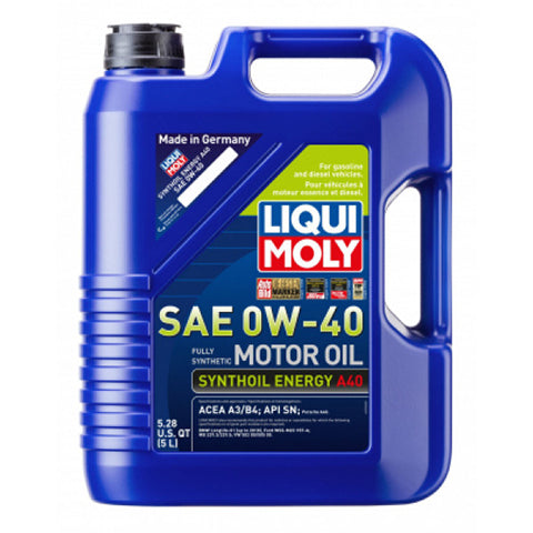 LIQUI MOLY 5L Synthoil Energy A40 Motor Oil SAE 0W-40 (2050)