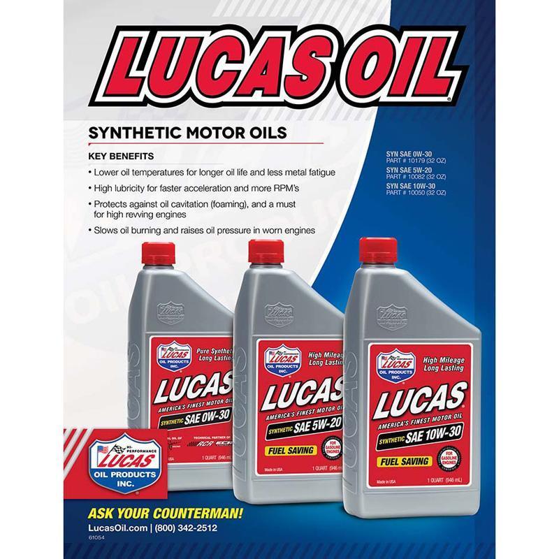 Lucas Oil 10049 SAE 5W-30 Synthetic Motor Oil - 1 Quart