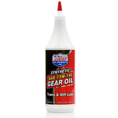 Lucas Oil Synthetic SAE 75W-140 Gear Oil - 1 Quart (10121)