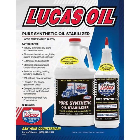 Lucas Oil Pure Synthetic Oil Stabilizer - 1 Quart (10130)