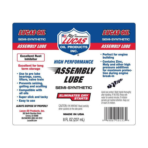 Lucas Oil Assembly Lube - 8 fl oz (10153)