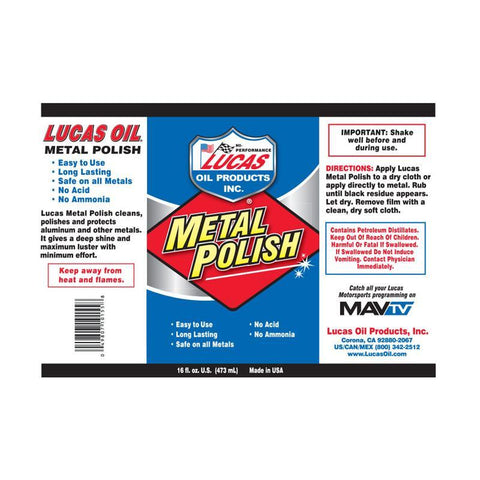 Lucas Oil Metal Polish - 1 Pint (10155)