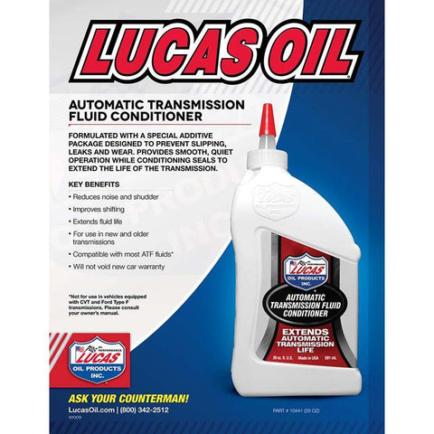 Lucas Oil Automatic Transmission Fluid Conditioner - 20 fl oz (10441) –  MAPerformance