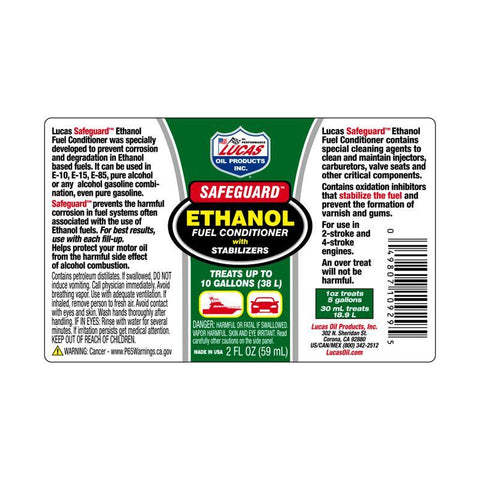 Lucas Oil Safeguard Ethanol Fuel Conditioner - 5.25 fl oz (10670)