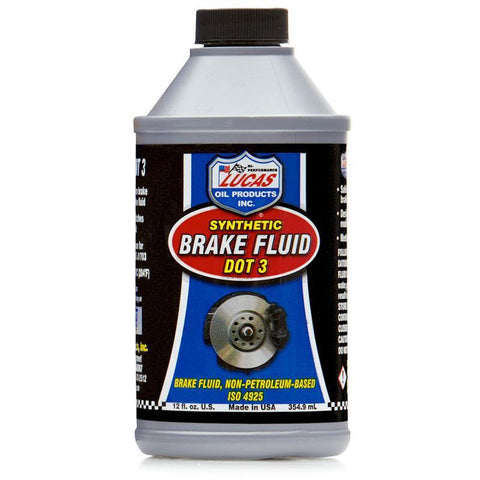 Lucas Oil Synthetic Brake Fluid DOT 3 - 12 fl oz (10825)