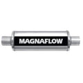 Universal Exhaust Satin Stainless Steel 3" Center Round Muffler by Magnaflow - Modern Automotive Performance
