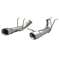 2011-2014 Ford Mustang Axle Back Exhaust; Competition Series; Muffler Delete Pipes; Dual Split Rear Exit by Magnaflow (15152) - Modern Automotive Performance
