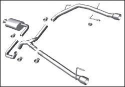 2011-2013 Chevrolet Cruze L4 1.4L Turbocharged Dual Rear Exit SS Cat-Back Performance Exhaust  by Magnaflow (15495) - Modern Automotive Performance
