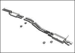 2001-2005 BMW 330i Cat Back Exhaust; Touring Series; Dual Split Rear Exit by Magnaflow (16533) - Modern Automotive Performance
