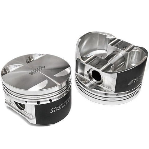 Manley Performance 86mm Bore 10.0:1 CR 2cc Dome T/T Pistons w/ Rings - Set of 4 | 2008-2015 Mitsubishi Lancer Evolution X (614300CE-4)
