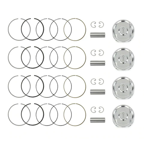 Manley Performance 99.75mm -17cc Dish 8.5:1 CR Turbo Tuff Extreme Duty Piston Set w/ Rings | 2004-2020 Subaru WRX / WRX STi (632802CE-4)