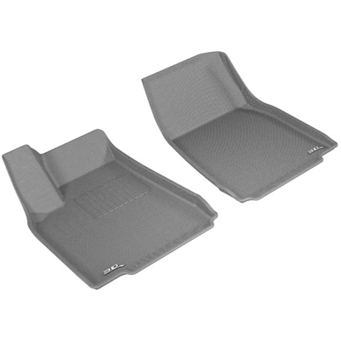 3D MAXpider KAGU Gray Front Floor Mats | 2016-2022 Tesla Model X (L1TL00111501)