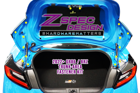 ZSPEC Trunk Area Stainless/Billet Fastener Kit | 2022+ Toyota GR86/Subaru BRZ (00843612123862)