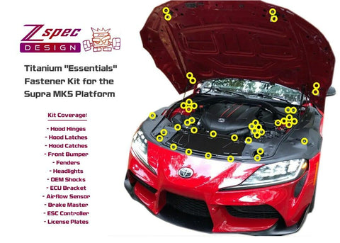 ZSPEC "Stage 2" Titanium Fastener Kit | 2020-2026 Toyota Supra (00843612148087)