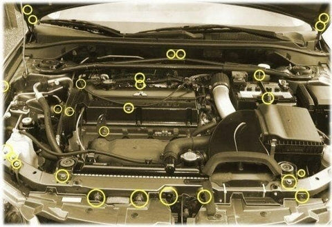 ZSPEC "Stage 2" Dress Up Bolts® Stainless/Billet Fastener Kit | 1999-2015 Mitsubishi Evo 6/7/8/9/X (00843612151131)