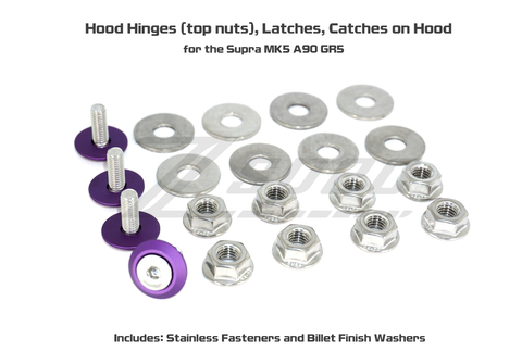 ZSPEC Hood Hinges/Latches/Catches Stainless/Billet Fasteners | 2020 Toyota Supra (00843612147639)