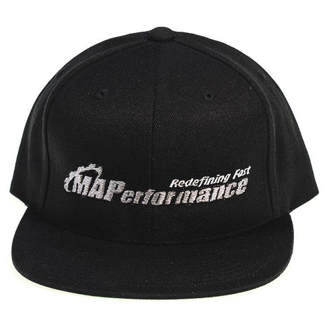Snapback Flat Bill Hat "MAPerformance Redefining Fast" | Black
