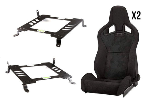 Recaro Cross Sportster CS Seats + Planted Mounting Hardware Combo | 2008-2015 Mitsubishi Evo X