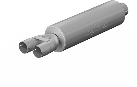 MBRP 3-Inch/2.5-Inch Armor Plus Single-In Dual-Out Chambered Muffler | Universal (GP190810)