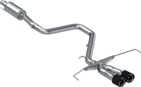 MBRP 3-Inch Armor Pro Race Profile Dual Rear Exit Cat-Back Exhaust with Carbon Fiber Tips | 2019 - 2021 Hyundai Veloster Turbo (S47053CF)