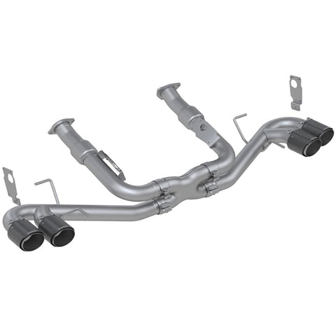 MBRP Pro T304 Stainless Steel Cat-back Quad Tip Exhaust System | 2020-2021 Chevrolet Corvette C8 (S70403CF)