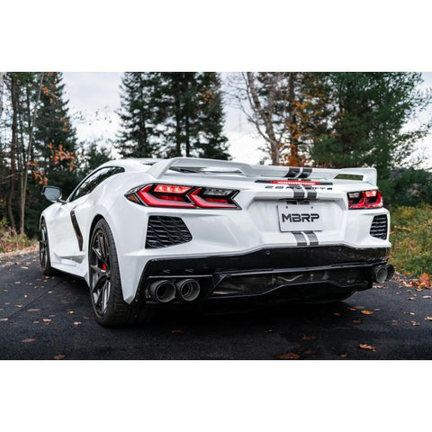MBRP Pro T304 Stainless Steel Cat-back Quad Tip Exhaust System | 2020-2021 Chevrolet Corvette C8 (S70403CF)