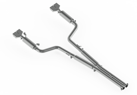 MBRP 3-Inch Armor Plus Race Profile Quad Rear Exit Cat-Back Exhaust with Stainless Steel Tips | 2009 - 2014 Dodge Challenger RT (S7104409)