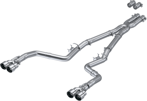 MBRP 3-Inch Race Profile Quad Exit Cat-Back Exhaust w/ Stainless Steel Tips | 2015 - 2023 Dodge Challenger HEMI (S7114AL)