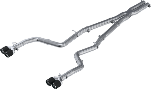 MBRP 3-Inch Race Profile Quad Exit Cat-Back Exhaust w/ Carbon Fiber Tips | 2015 - 2016 Dodge Challenger (S71163CF)