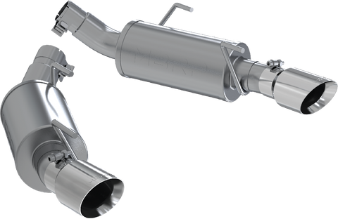 MBRP 2.5-Inch Street Profile Dual Exit Axle-Back Exhaust w/ Stainless Steel Tips | 2007 - 2010 Ford Mustang GT / GT500 (S7200304)