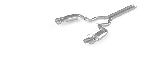 MBRP 3-Inch Street Quad Exit Cat-Back Exhaust w/ Stainless Steel Tips | 2018 - 2021 Ford Mustang GT(S7205304)