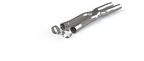 MBRP 2.5-Inch Armor Plus Street Profile X-Pipe Resonator Bypass | 2015 - 2023 Ford Mustang GT (S7213409)