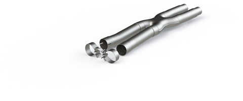 MBRP 2.5-Inch Armor Lite Street Profile X-Pipe Resonator Bypass | 2015 - 2024 Ford Mustang GT (S7213AL)