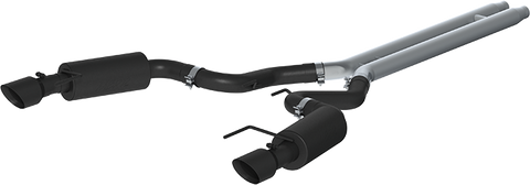 MBRP 3-Inch Street Dual Exit Cat-Back Exhaust w/ Black Tips | 2015 - 2017 Ford Mustang GT (S7239BLK)