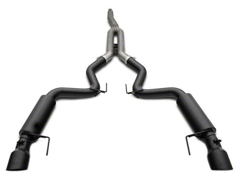 MBRP 3" Race Version Dual Split Cat-Back Exhaust w/ 4.5" tips | 2015-2024 Ford Mustang Ecoboost (S7275BLK)