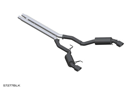 2015 Ford Mustang GT 3" Cat Back, Dual Split Rear, Street Version, 4.5" tips, Black Coated by MBRP (S7277BLK) - Modern Automotive Performance
