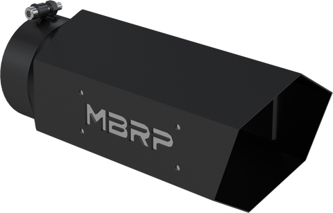 MBRP Single Wall Hex Angle Cut 6-Inch Outlet | Universal (T5166BLK)