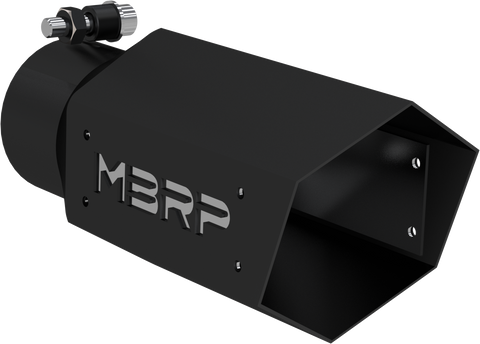 MBRP Single Wall Hex Angle Cut 4-Inch Outlet | Universal (T5169BLK)