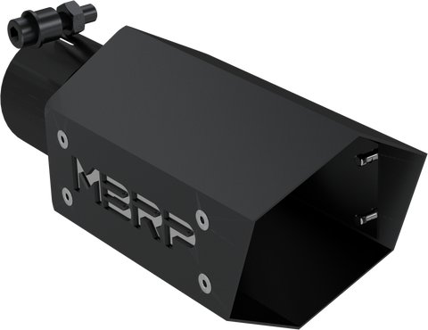 MBRP Single Wall Hex Angle Cut 4-Inch Outlet | Universal (T5173BLK)
