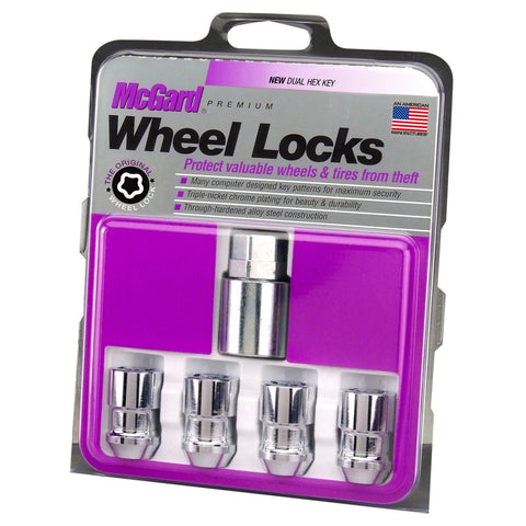 McGard Cone Seat Exposed Style Wheel Locks / Chrome (24130)